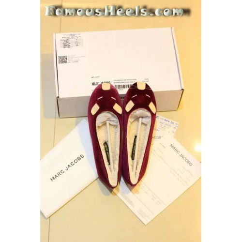 Marc Jacobs flats mouse burgundy